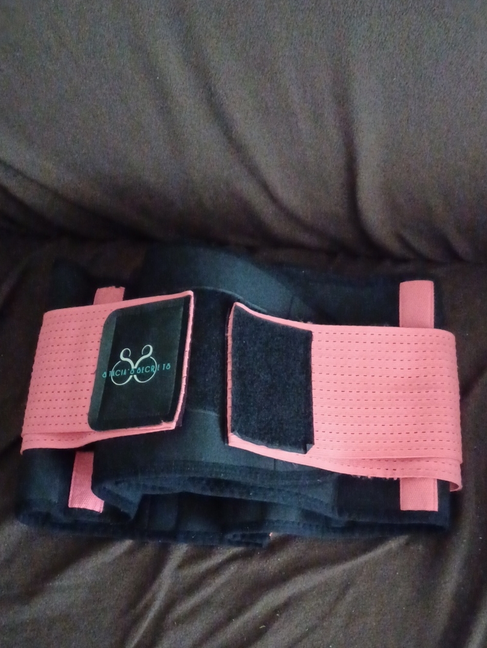Stacias Secrets Adjustable Neoprene Waist Trainer Belt - Black/Pink Size 2X